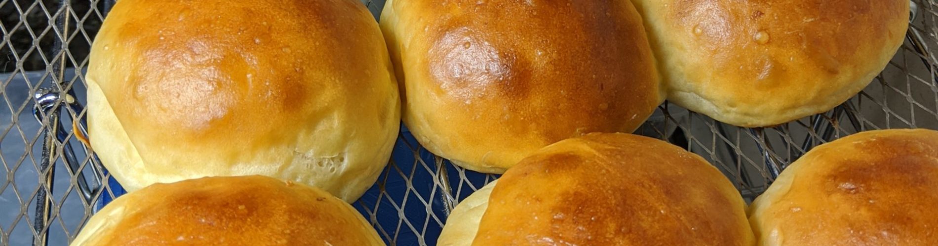 Potato bread rolls fresh from the oven