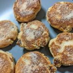 Traditional Welsh cakes with raisins and nutmeg
